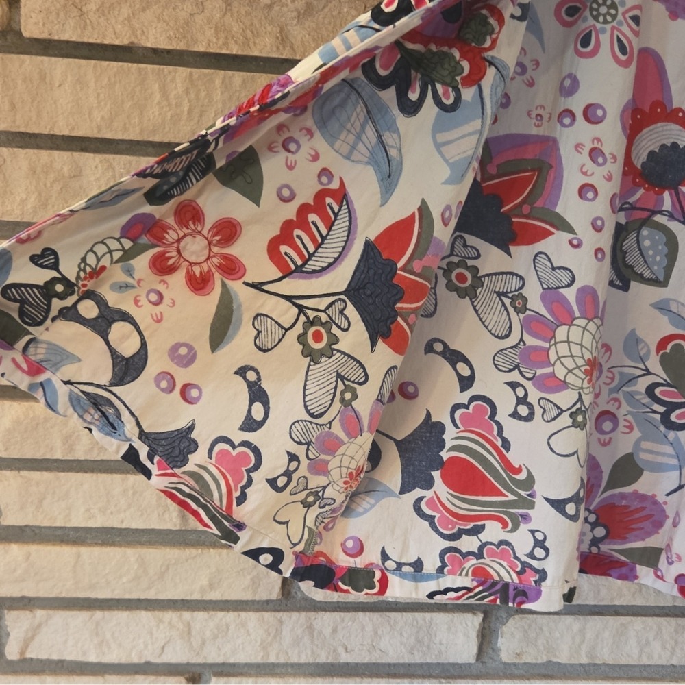 New Direction Womens Button-Up Floral Collared Long Sleeve Cotton Top 2X - Picture 8 of 10